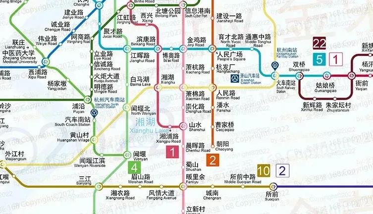 杭州地铁线路图最新版